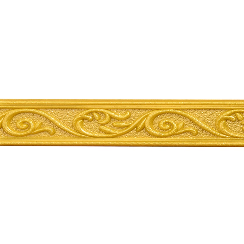 [COD]  List Wallpaper Dinding Stiker Border Wallfoam 3D Sticker Dekorasi Kamar Rumah Murah 2.3M-Gold cerah