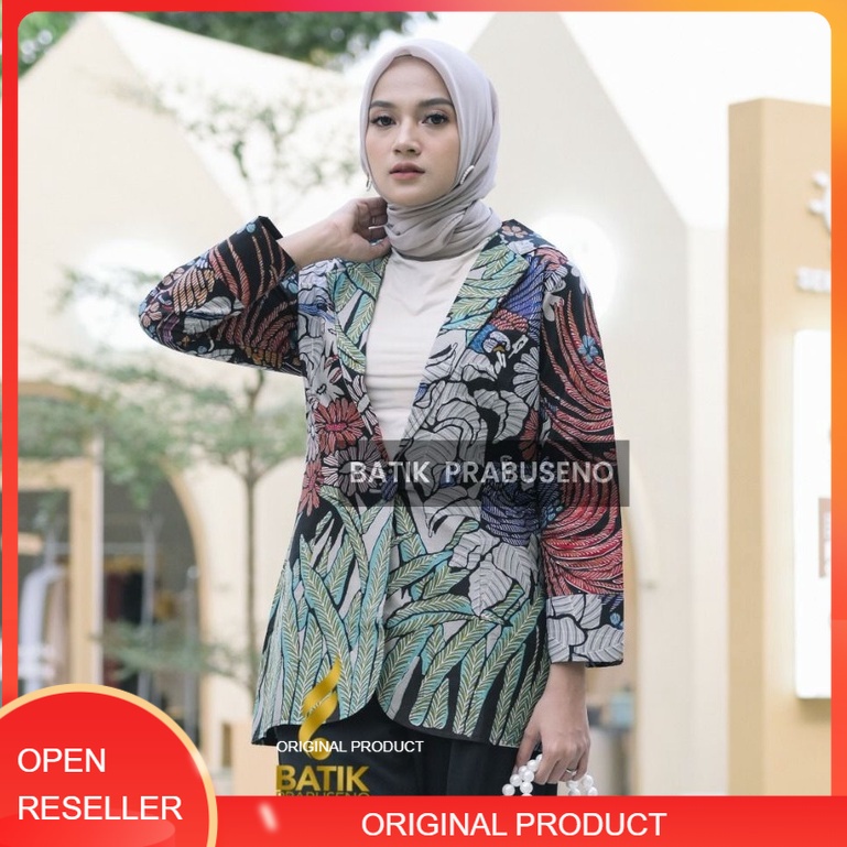 Jual Batik Prabuseno Wanita Original Motif PATRICIA Blazer Wanita ...