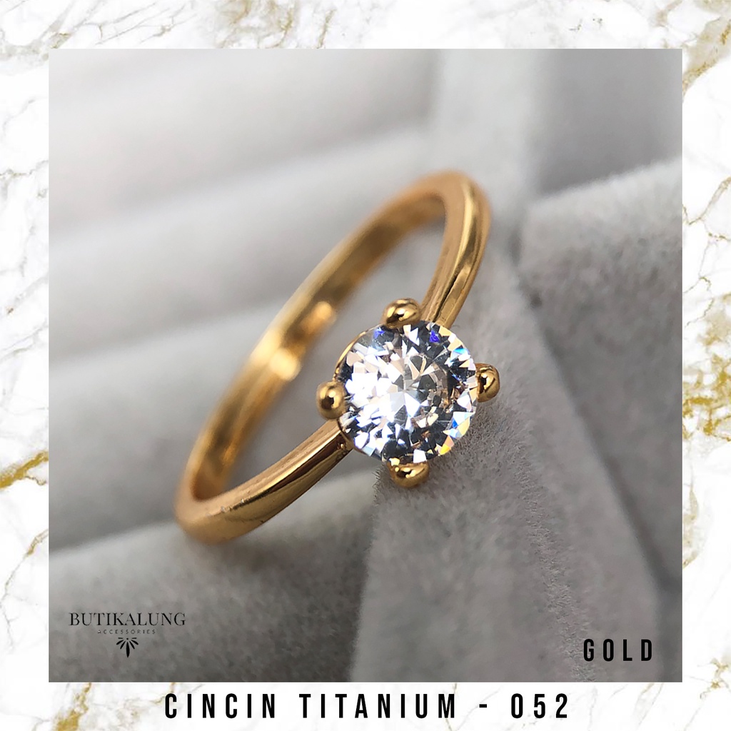 CHLOE - Cincin Tunangan Cincin Sterling Silver Ring Titanium Stainless Steel Anti Karat 052