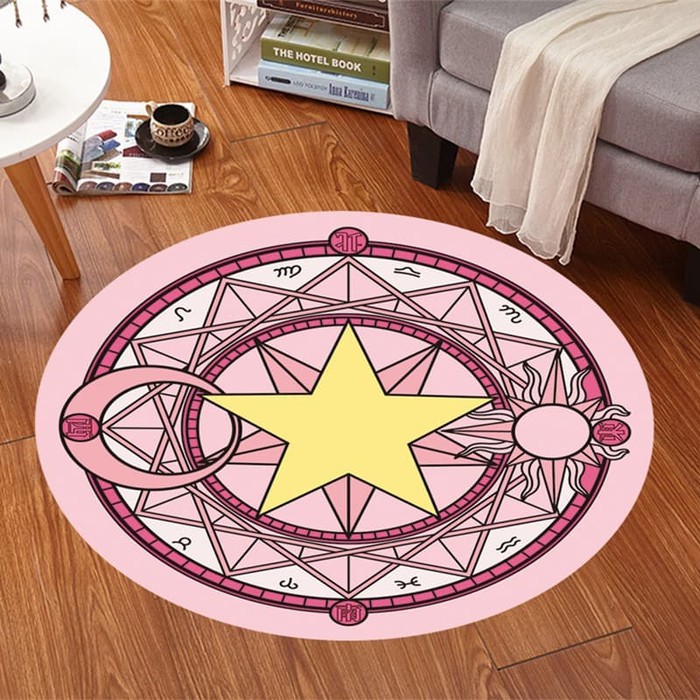 CRCS karpet cardcaptor sakura carpet bulat lingkaran sihir magic