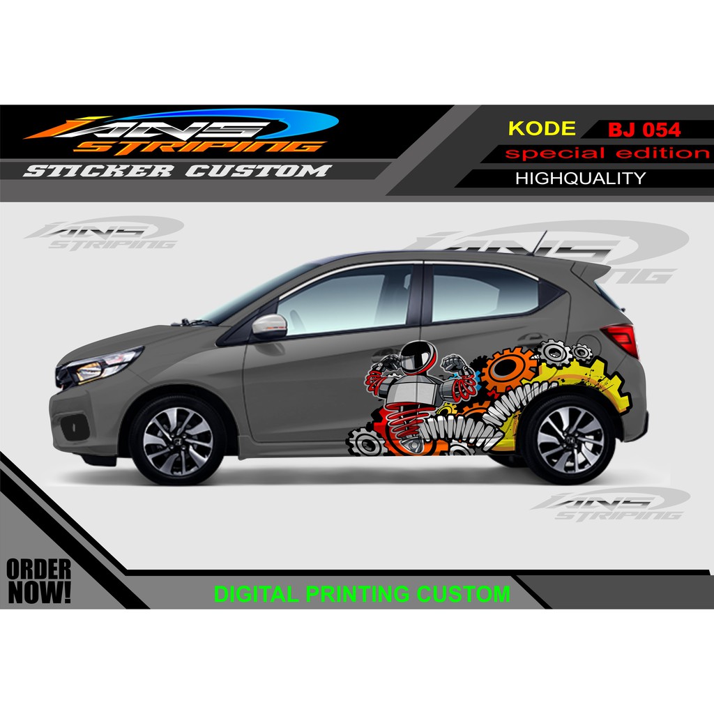 VARIASI STIKER MOBIL KARTOON/ DECAL CUSTOM MOBIL BRIO