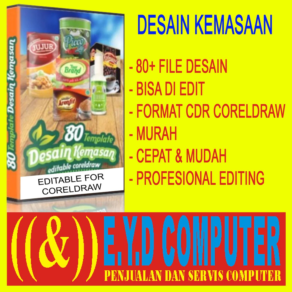 Jual DESAIN KEMASAN KOLEKSI TEMPLATE DESIGN GRAFIS KEMAS USAHA