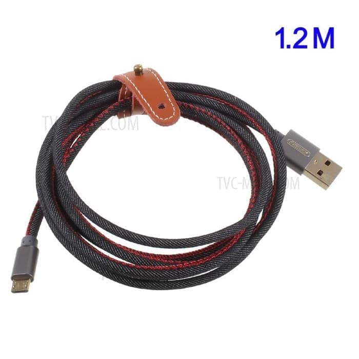 Kabel Data Remax Cowboy Jeans Braided Fast Charger Micro USB RC-096m / Lightning Rc 096i / Type C