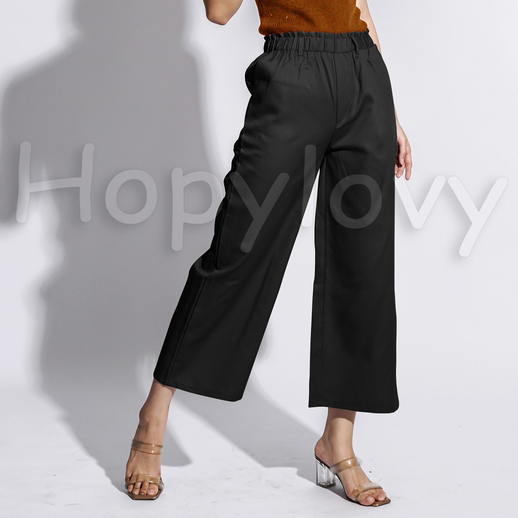 HOPYLOVY - Celana Kulot Wanita bahan Katun American Drill Jesika