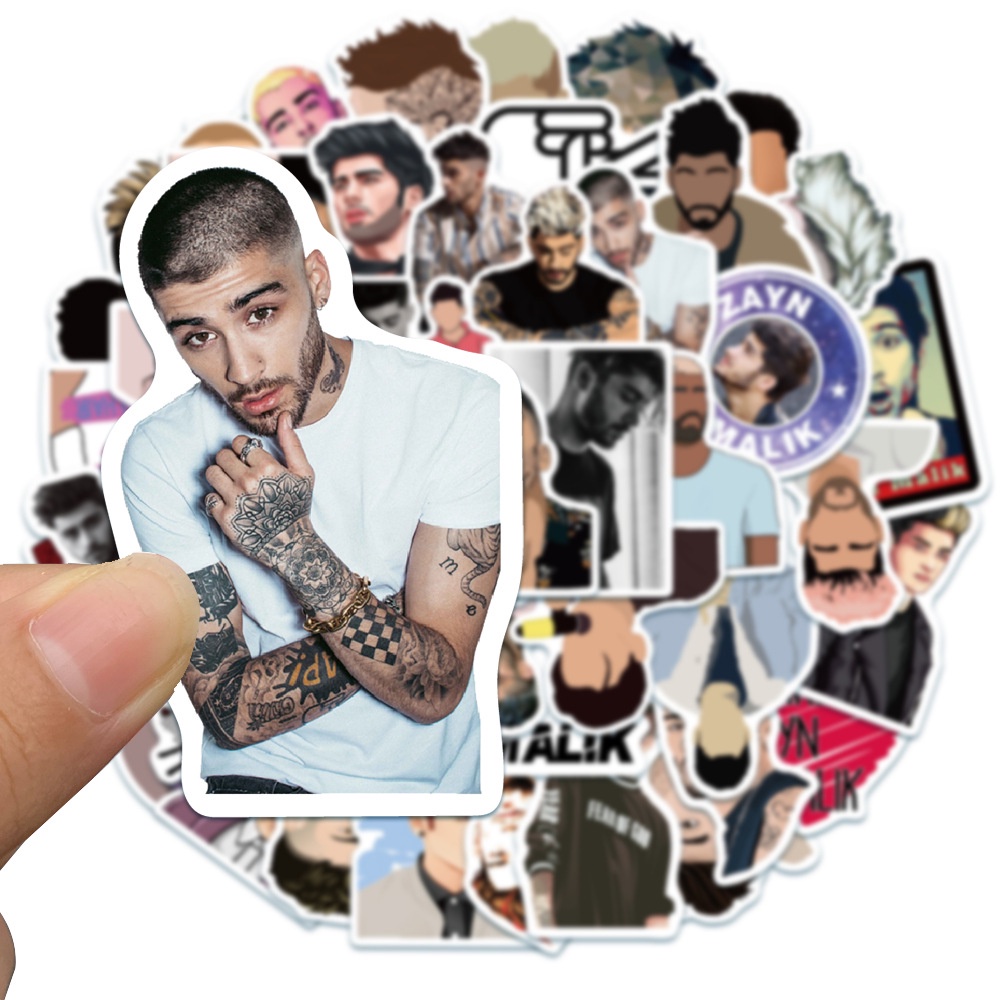 50pcs British singer Zayn Malik graffiti suitcase laptop skateboard guitar waterproof decorative stickers