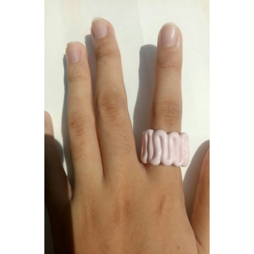 Clay rings | Ruffle clay rings | Handmade rings | y2k rings