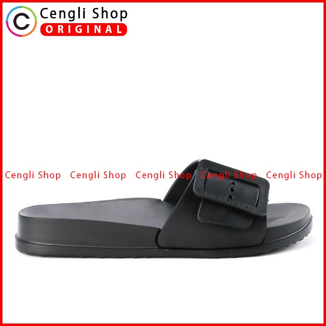 SANDAL SLIDE WANITA HUSH PUPPIES ORIGINAL CASUAL BRANDED BLACK HW19