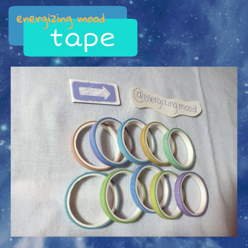 

Rainbow Colourful Slim Masking Tape Washi Tape Decor
