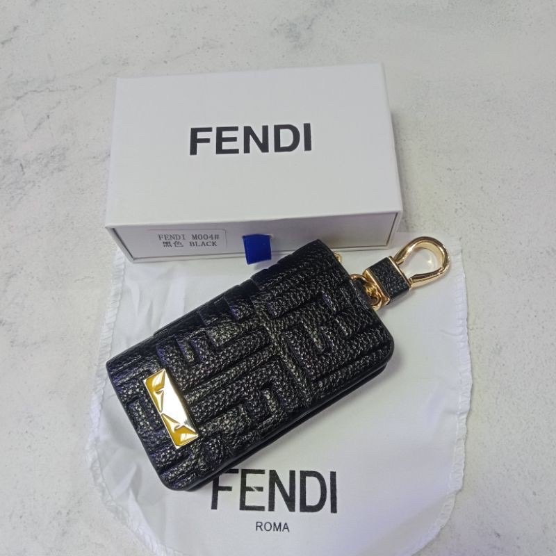 DOMPET GANTUNGAN KUNCI STNK MOBIL DAN MOTOR FENDI BAHAN IMPORT KULIT PREMIUM QUALITY