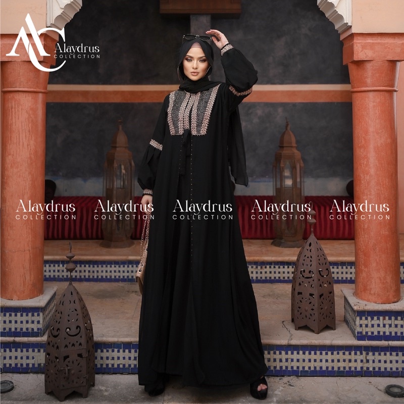 Abaya Dress Maxi Arab Saudi Bordir Zephy Turki Umroh Dubai Turkey By AlaydrusCollection 828