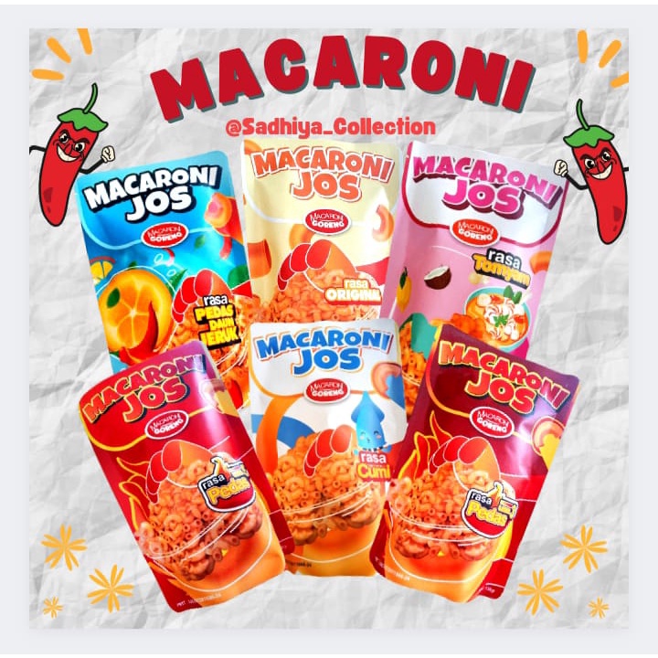 

Macaroni Jos Makaroni Aneka Rasa Terlaris I Berhadiah Jika Beruntung I Kemasan 100gr