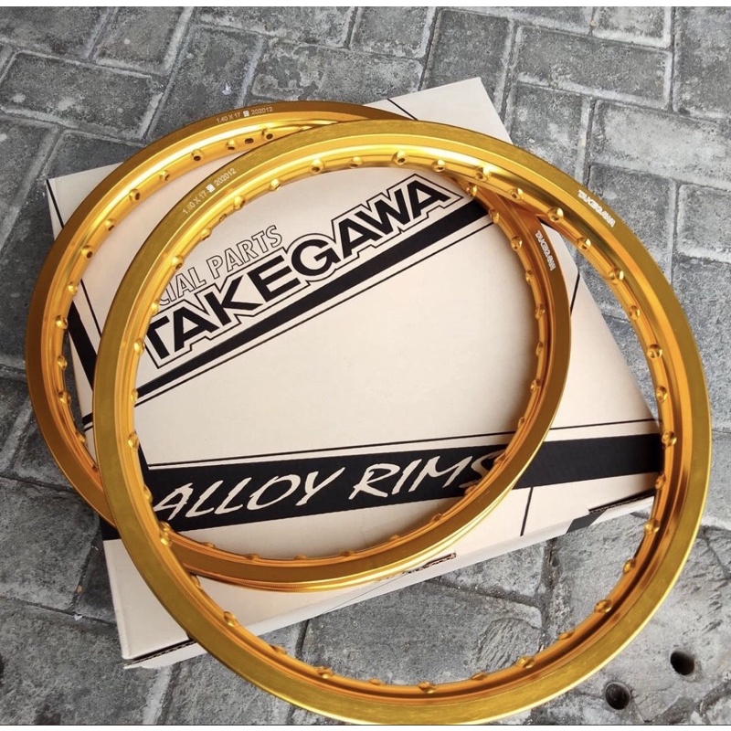 VELG TAKEGAWA UK 140/160 RING 17 GOLD & BLACK SET RUJI