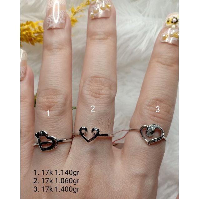 cincin emas Putih asli kadar 750