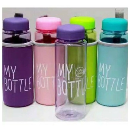 ✅COD MY BOTTLE Botol Minum Transparan Infuser Water + Gratis Sarung Busa BPA