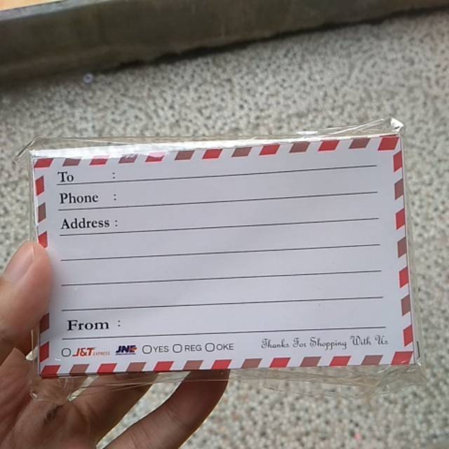 

Stiker alamat airmail ready