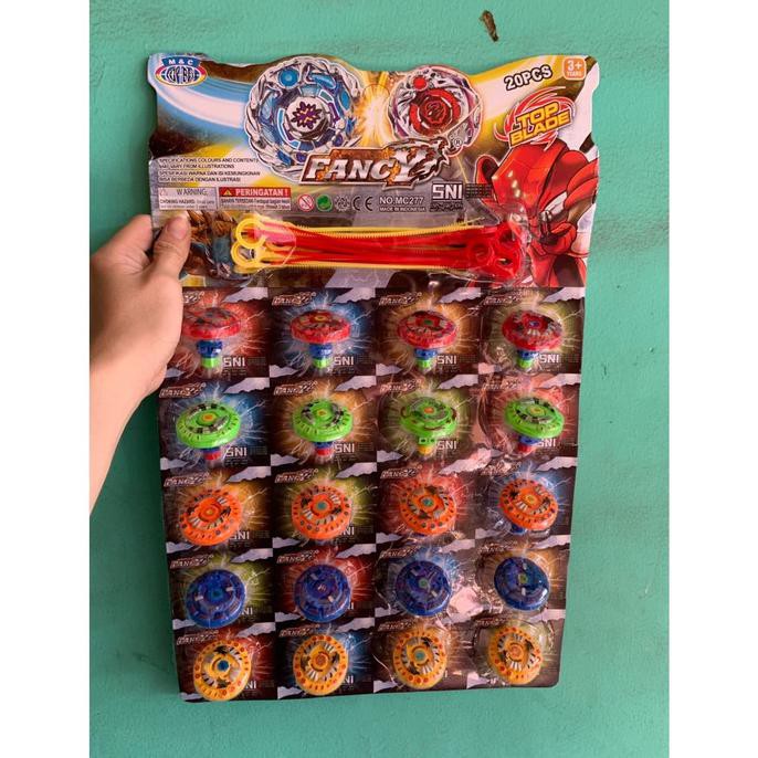 Mainan anak beyblade gasing petarung lengkap dengan tali isi 20 premiu