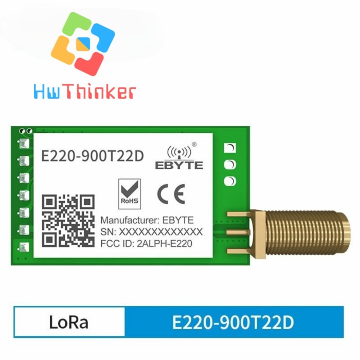 EByte E220-900T22D LoRa LLCC68 915MHz 923MHz 850MHz-930MHz 22dBm UART TTL