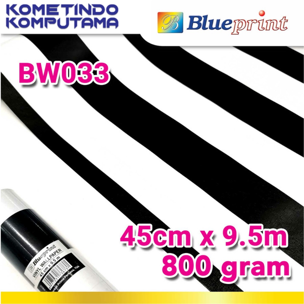 BW033 Wallpaper Sticker Vinyl Dinding BLUEPRINT 45Cm x 9,5M Motif BW033 - Wallpaper Dinding