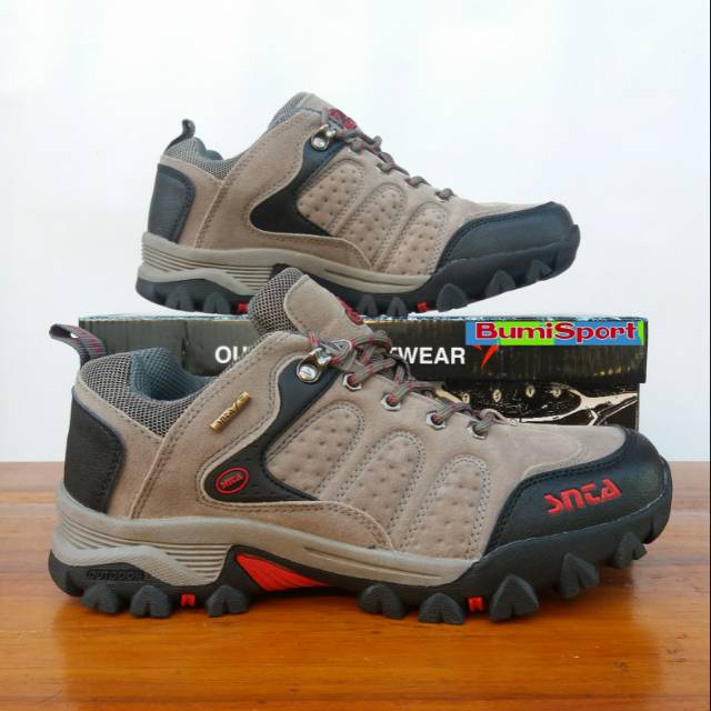 Sepatu gunung snta 432 trekking hiking adventure outdoor grey/red original