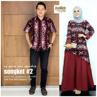 hem batik  songket gamis  meisya songket rempel  miring 