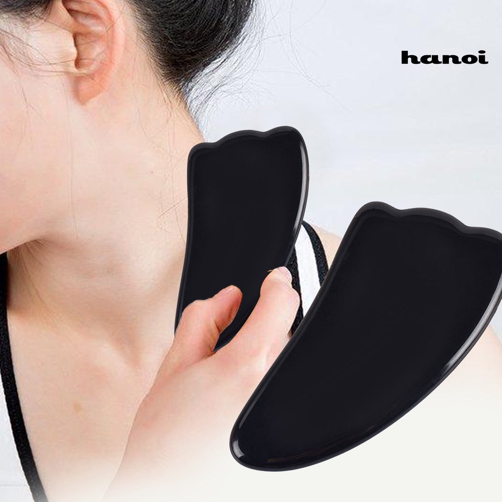 HQTM_Guasha Tool Heart-Shaped Prevent Wrinkle Black Black Wrinkle Reducing Guasha Stone for Unisex