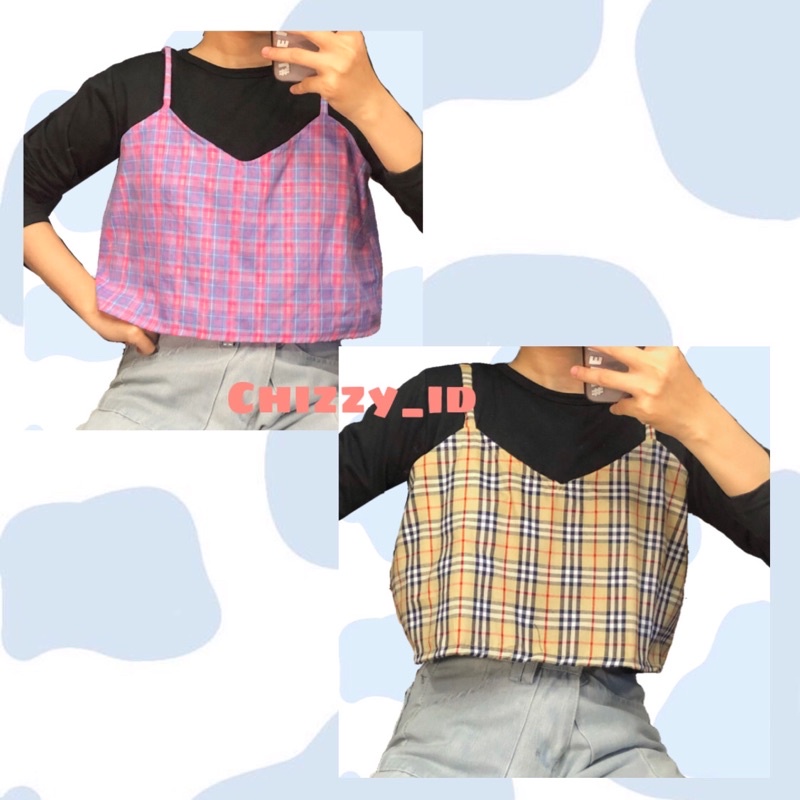 LUARAN TANK TOP SALUR KEMEJA WANITA by CHIZZY