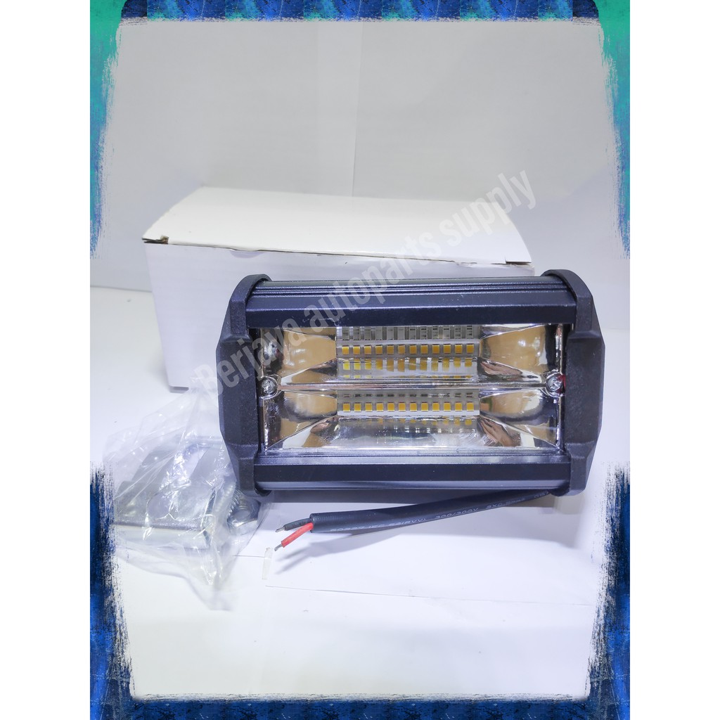 Lampu tembak sorot LED bar cree CWL 24 mata 2 susun LED  Mobil motor PUTIH