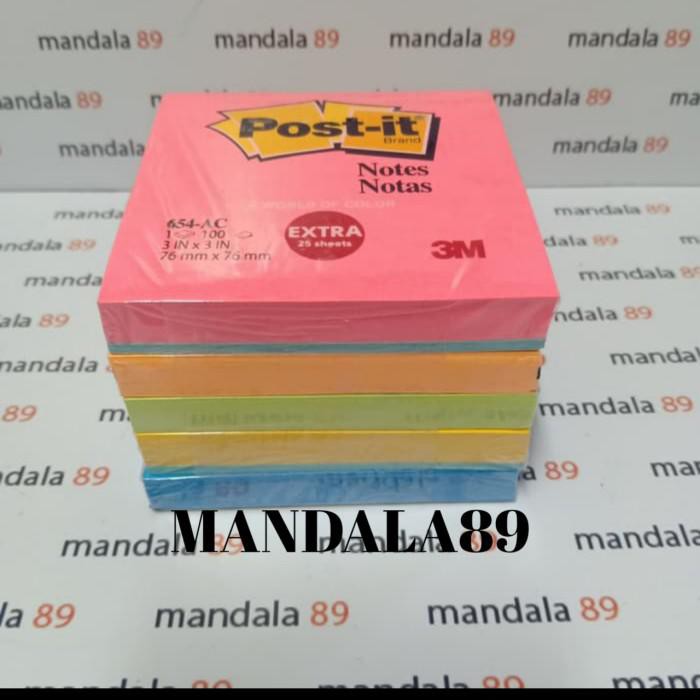 

Kertas / Post It 654 3M Warna / 1 Pack Isi 5 Pad