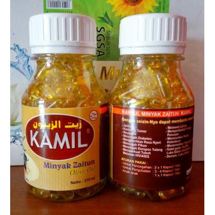 Kapsul Kamil Minyak Zaitun - Kapsul Kamil 210 Kapsul