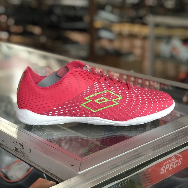 Lotto Meteora IN - Geranium/White/Green Neon Flash