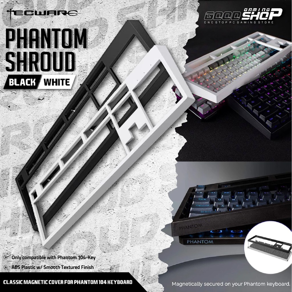 Tecware Phantom Shroud Classic Magnetic Cover For Phantom 104 Keyboard