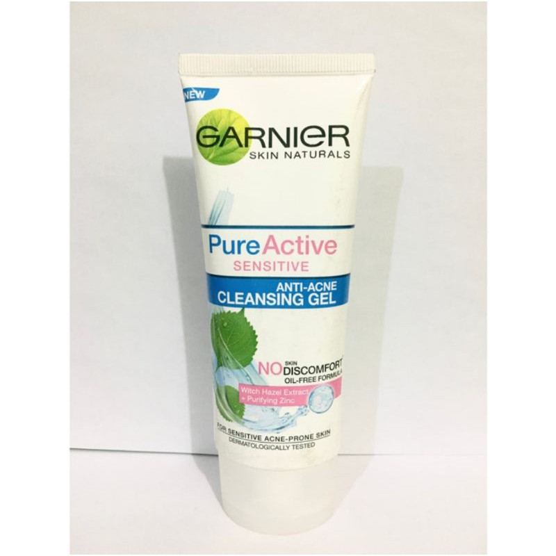 ❣️Rakkistore99❣️ Garnier Pure Active Sensitive Anti Acne Cleansing Gel 50ml / 100ml (100% Original)