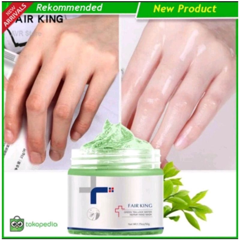 Jual FAIR KING Green Tea Whitening AntiAging Hand Mask MA29 AntiWrink