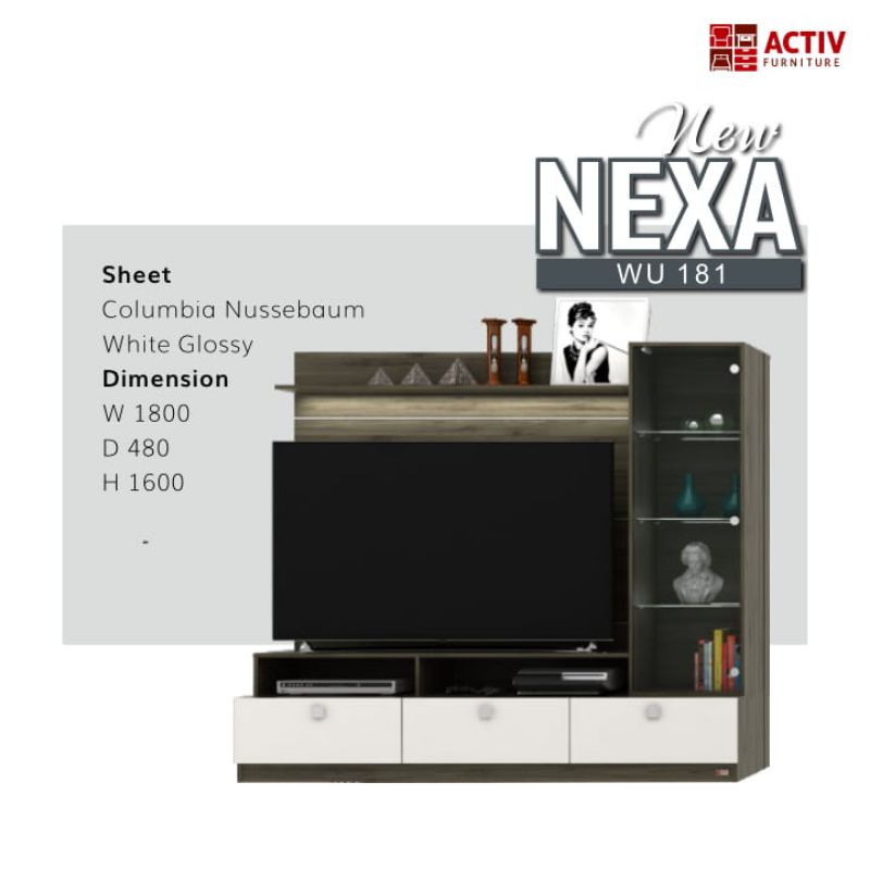 Wall unit TV max 55inci / buffet hias / buffetTV / rak TV hias seri nexa 181 by Mebel Sumber Harapan