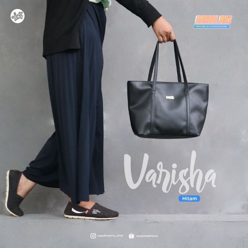 Rumah Warna Totebag Varisha Hitam
