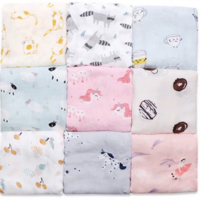 Muslin swaddle 100% bamboo fiber /muslin LOULOU LOLLYPOP /bedong selimut bayi bahan fiber bambu