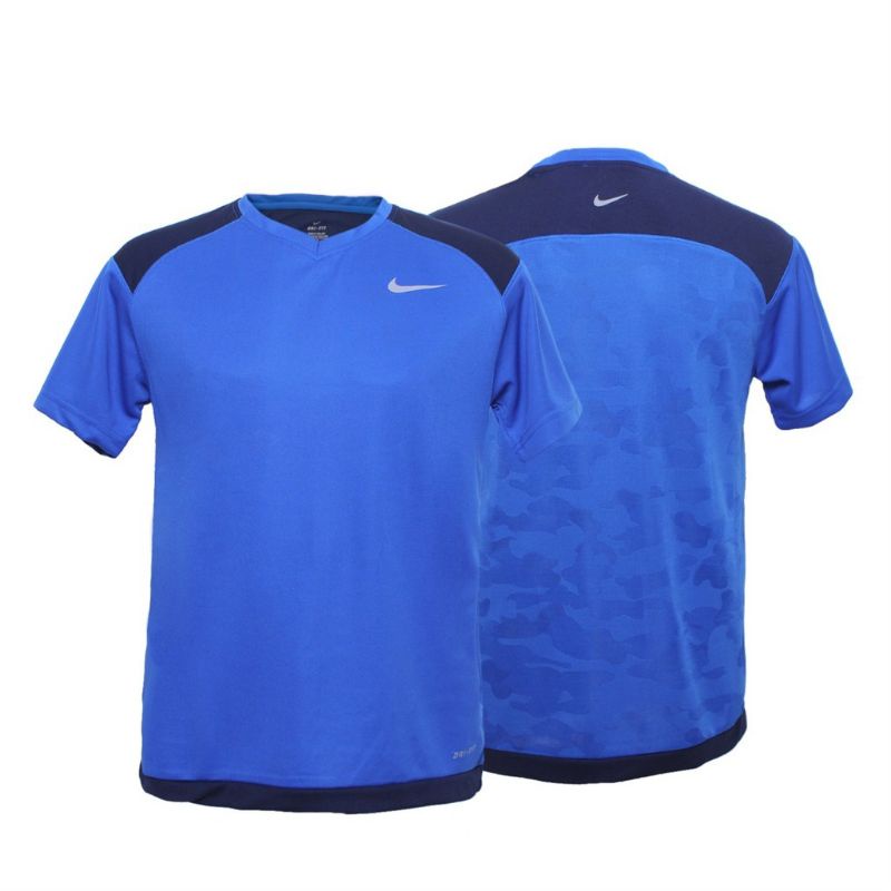 Baju Olahraga Pria Sport Nike Lengan pendek jogging Lari kerah V