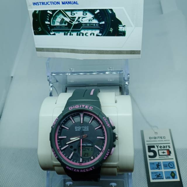 JAM TANGAN WANITA DIGITEC DUAL TIME ORIGINAL