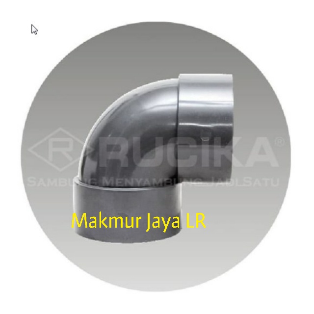 Keni Knie 4" 4 inch D RUCIKA Elbow L 90 ⁰ derajat Knee Kenie Fitting Pipa PVC Sok Sock Socket / Samb