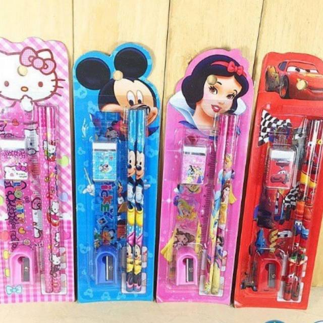 

5IN 1 SET ALAT TULIS ANAK SEKOLAH SET ALAT TULIS KARAKTER KARTUN