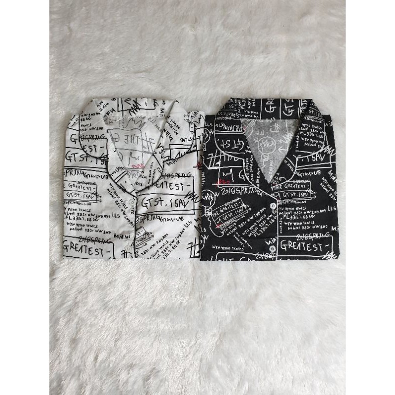 Baju Tidur Piyama Wanita Cewek Pajamas Dewasa Katun Motif Grafitti CP / PP / HP