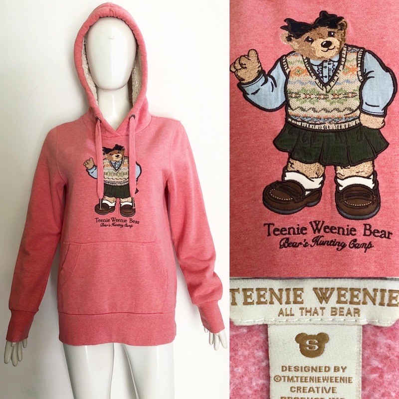 Teenie weenie pink hoodie jacket jaket