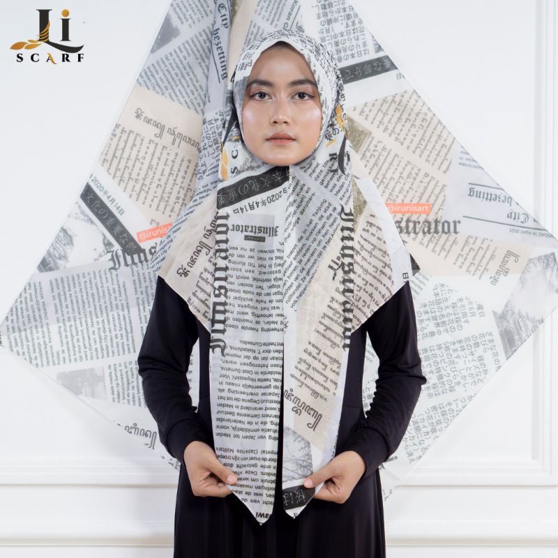 Jilbab Premium Li Scarf Original Jaloje - White