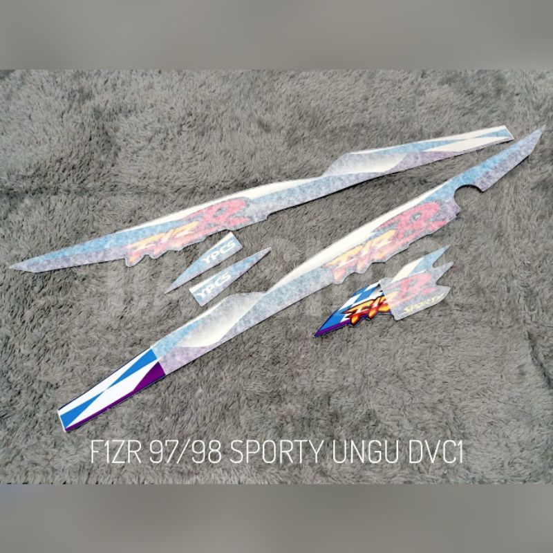 STRIPING YAMAHA F1ZR FIZR 97/98 1997 1998 SPORTY UNGU DVC1 ORIGINAL NOS