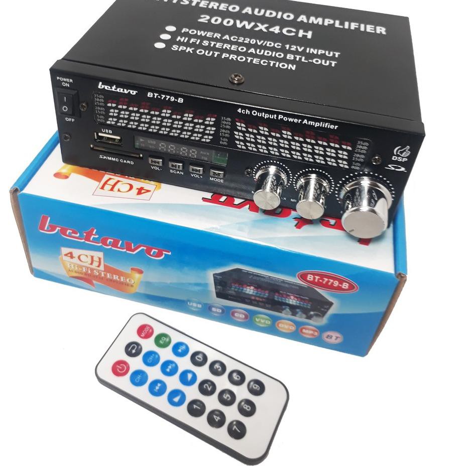 ¯ QYA Power Amplifier BETAVO BT-779B Bluetooth Stereo + Mp3 player + FM Radio 4CH ❉