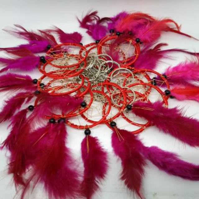 (BISA COD) SATU SET ISI 20 PCS GANTUNGAN KUNCI DREAM CATCHER HARGA MURAH UNIK CANTIK GRATIS ONGKIR