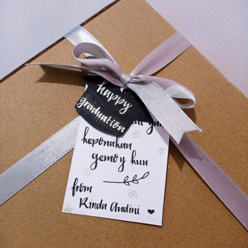 [HANYA DIORDER JIKA SDH ATC BOX ATAU PAJANGAN YG FREE BOX] tambahan mini greeting card hitam bentuk 