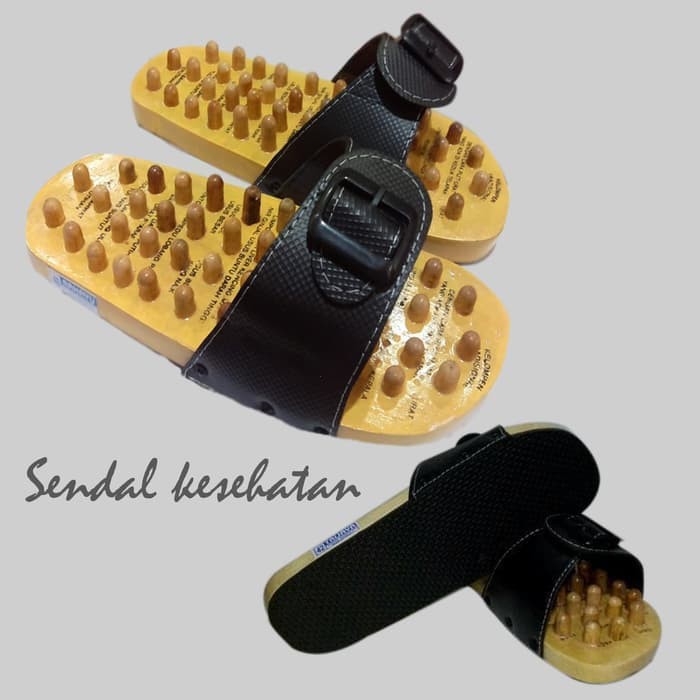 Sandal Kesehatan I Sandal Kayu Pijat Akupuntur I Sandal Unik