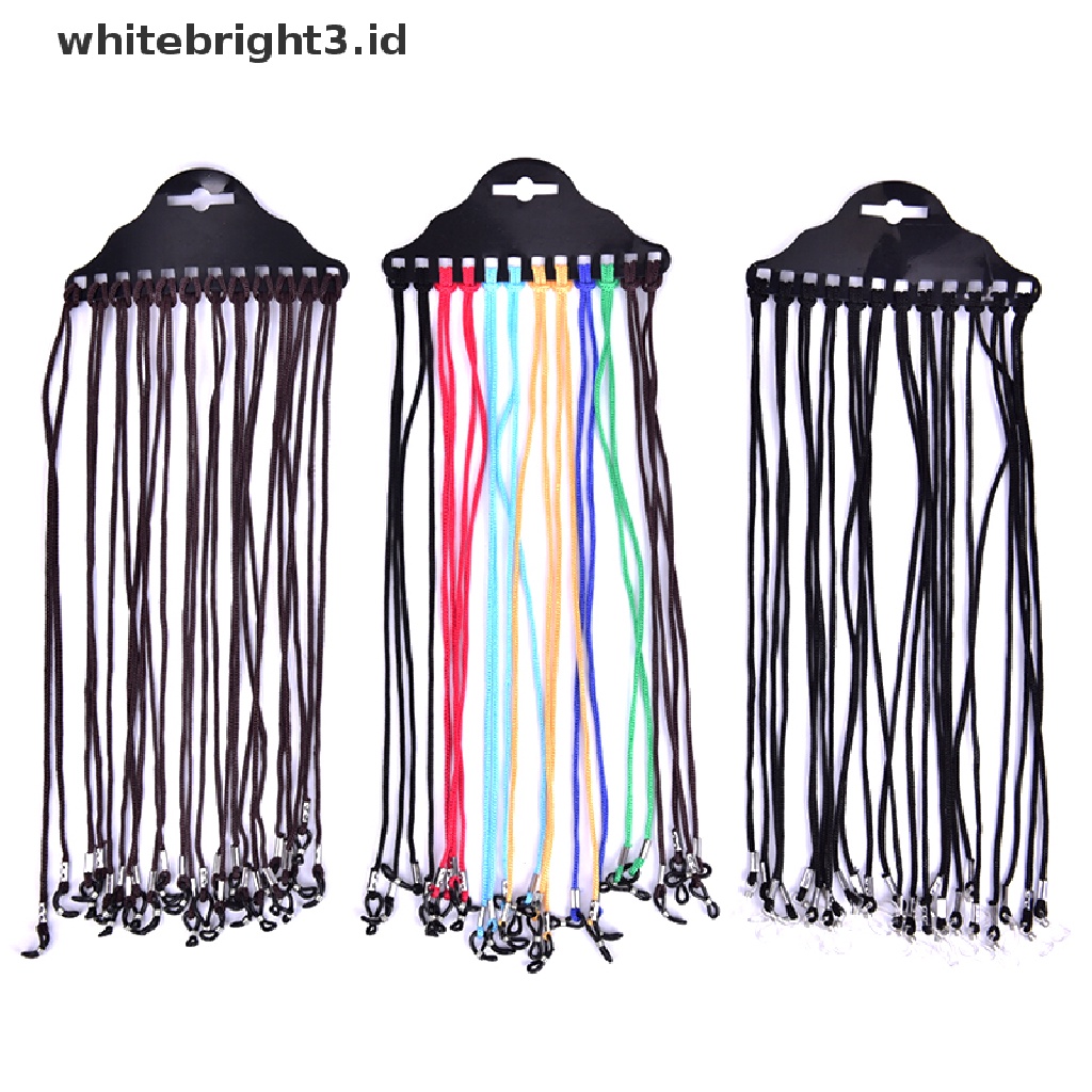{whitebright3.id} 12Pcs/Set Nylon Chain Cord Eyeglass Holder Sunglasses Glasses Neck String Strap ,