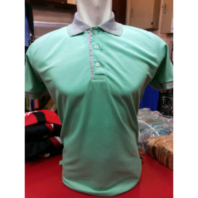 Polo Shirt Pendek Hijau Tosca Muda | Kaos Polos | Kaos Cowok | Kaos Cewek | UNISEX